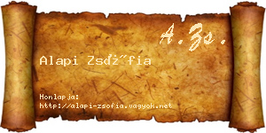 Alapi Zsófia névjegykártya